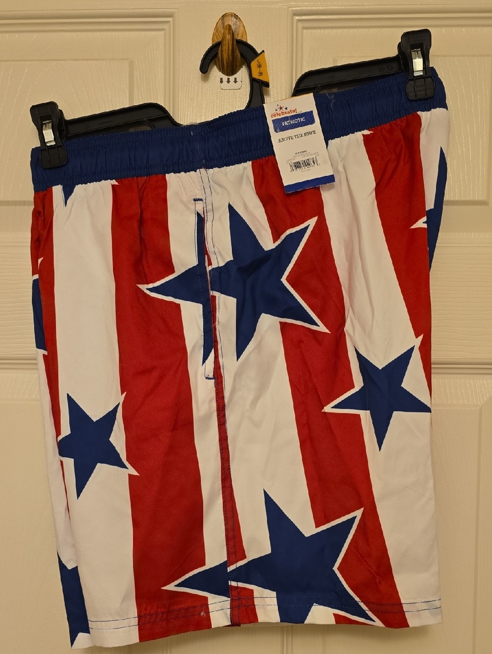 Men's Red, White & Blue Star Swim Shorts